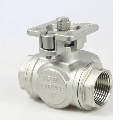 Stainless Steel Three Way Internal Screw Thread Spring Loaded Ball Valve 3way Ball Valve