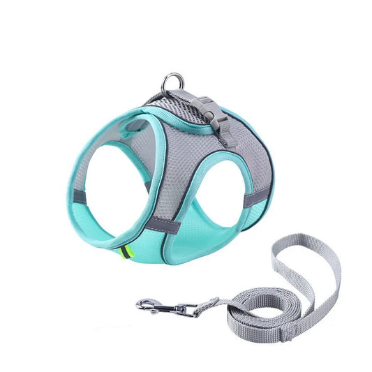 Pet Supplies Wholesale Breathable Adjustable Puppy Cat Harness Vest French Bulldog Accessories Leash and Harness Dog Harness Set