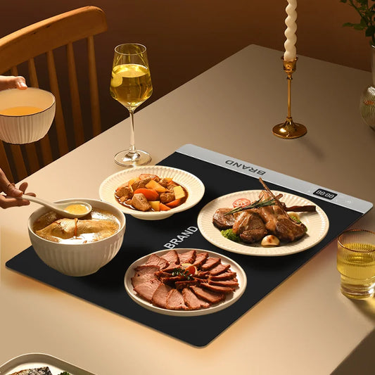 Foldable Dining Table Food Warmer Electric Food Warmer Silicone Electric Warming Trays for Food and Hot Plates