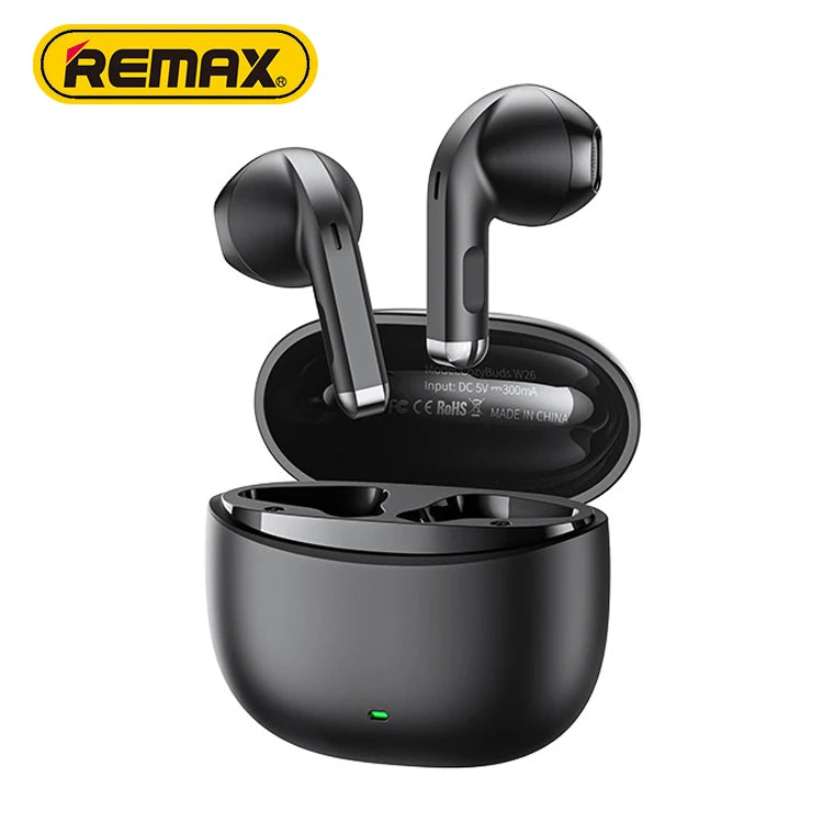 Remax Semi in Ear Earbuds True Wireless Bluetooth Headphones Clear Sound Headset Mini Ear Buds Earphones Built-in Mic