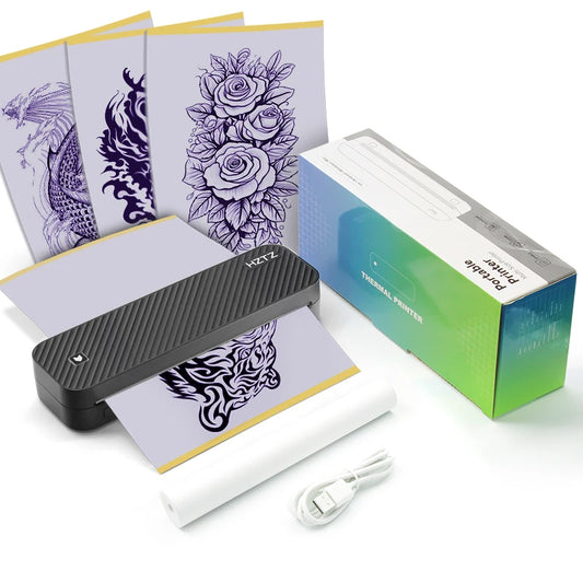 A4 Portable Mini Printer Photo Modern Travel Document Small Handy Thermal Wireless Bluetooth Thermal Tatoo Printer