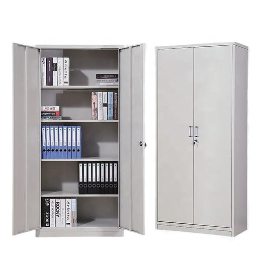 Steel 2 Door Filing Cabinet with 3-Point-Lock Metal Office Furniture