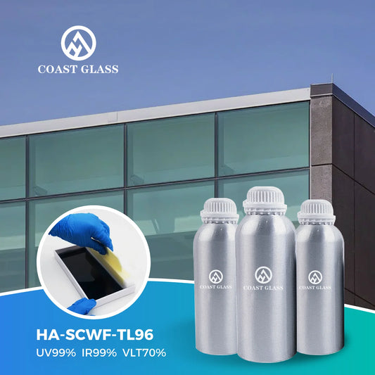 Glass Heat Reflective liquid Coating 99% IR UV Cut Transparent Blue Green Window Glass Shading Heat Reduction Paint for Building
