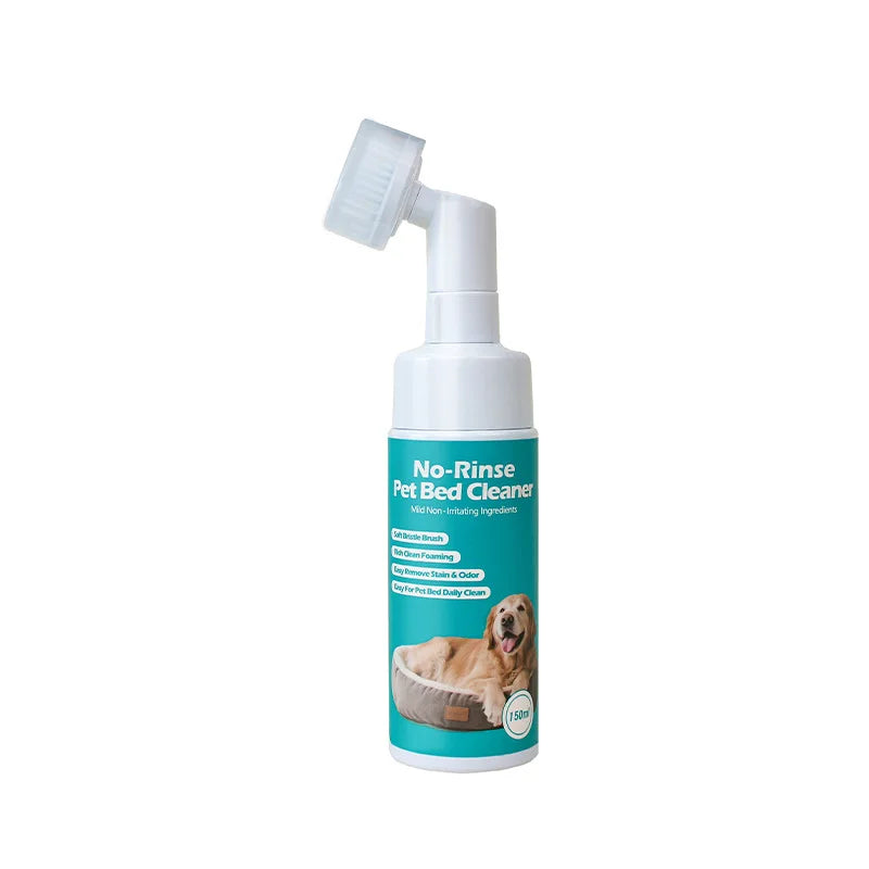 100% Natural Organic Waterless No-Rinse Dry Shampoo Foam With Silicon Brush for Pet Dog Paw Cleaner