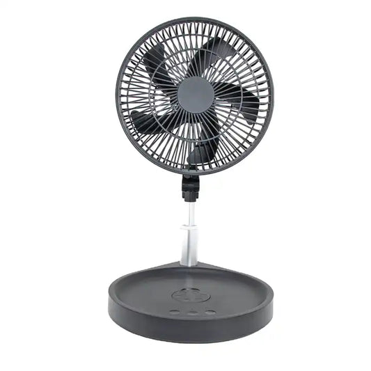 Rechargeable with LED Light Remote control Adjustable Folding Rotatable Pedestal Fan