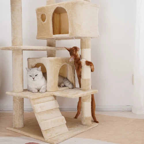 Stylish and Eco-friendly Large House Cat Tree Scratching Post Scratcher Tower