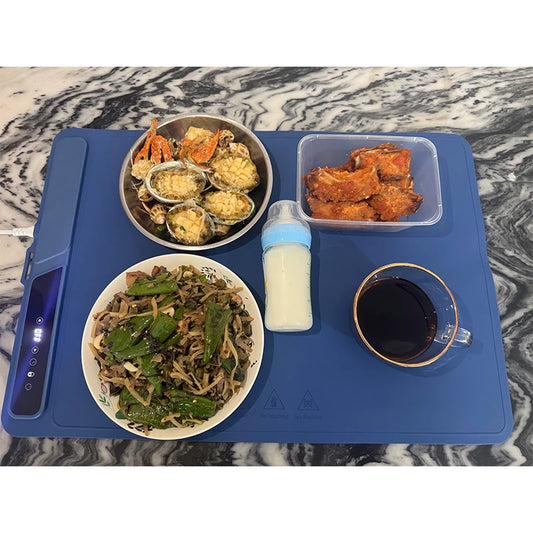New Arrival Flexible Warmer Pad Portable Warm Dishes Plates Tray Foldable Silicone 6 Dishes Warming Mat for Food