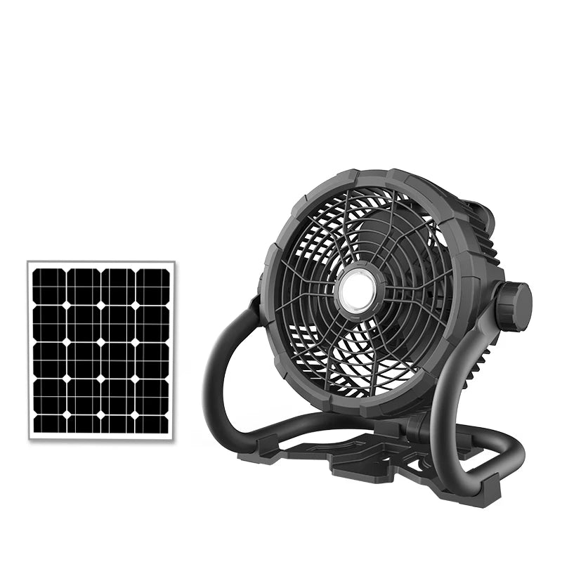 Solar Direct Fan China Factory 10V Dc Solar Ac Dc Fan Solar Rechargeable Fan With Solar Panel Usb Charge and Led Light
