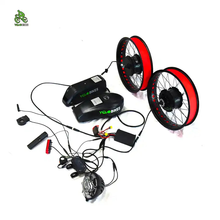 DIY Bicycle Part Front 1000W+Rear 2000W Ebike Conversion Kit for Assembly