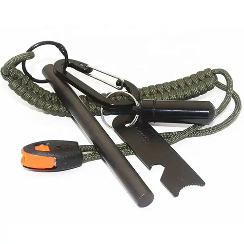 Steel Fire Starter Survival Kit for Camping Hiking