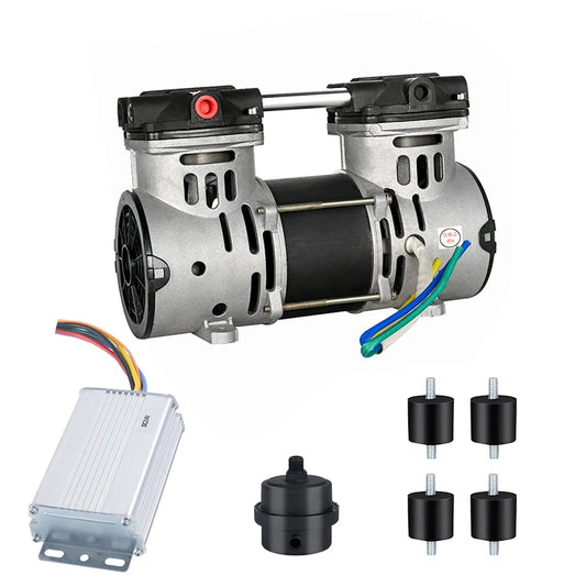 DC12V/24V/48V Electric Oil-Free Vacuum Pump Motor Piston Pump Structure DC Brushless Vacuum Suction Pump for Machining on Sale