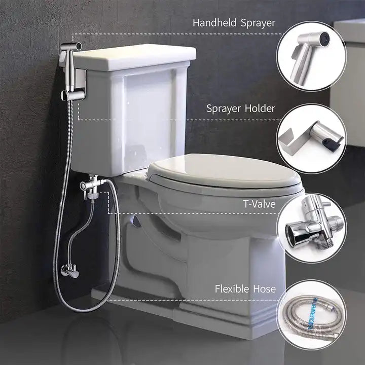 Handheld Bidet Sprayer for Toilet Stainless Steel Bidet Faucet