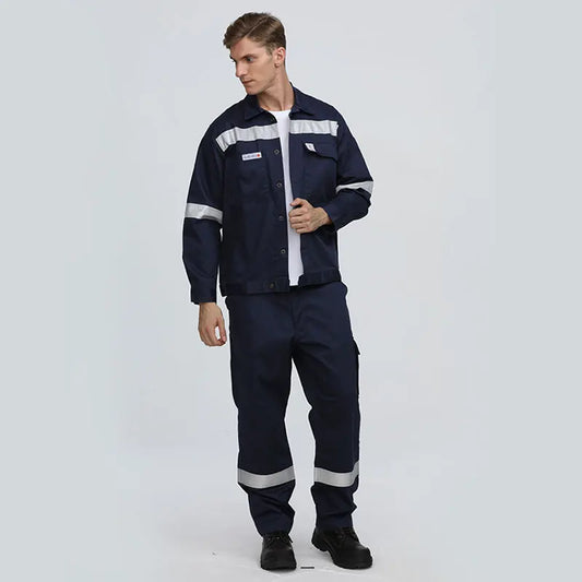 Factory Supply Fire Safety Work Suit Electrician Uniforms Construction Workwear Reflective Tape Workwear
