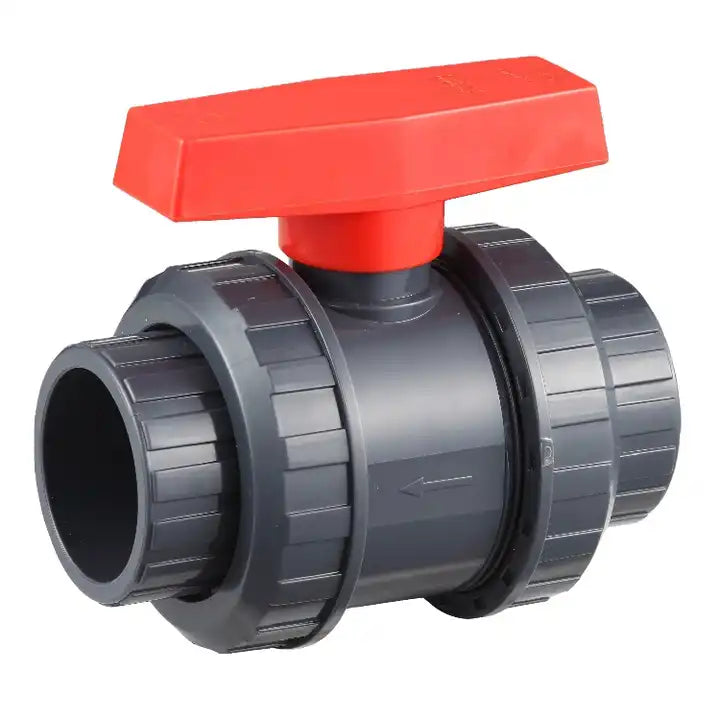 PVC Plastic valve and fittings compact 3-ways ball valve Plumbing Material