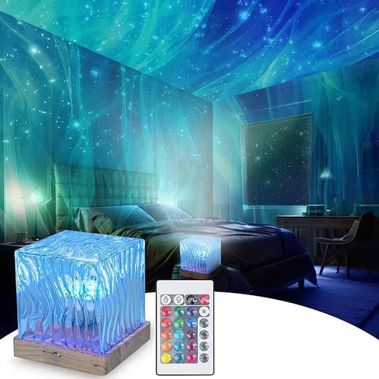 Northern Lights Starlight Lamp for Girls Bedroom LED Atmosphere Galaxy Projector with Remote Control Bedside Nightlight