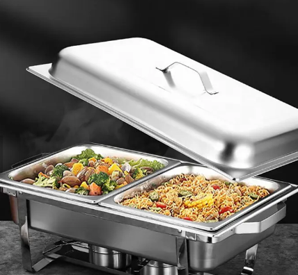 Stainless Steel Rectangular Lift Top Chafing Dish 9litres