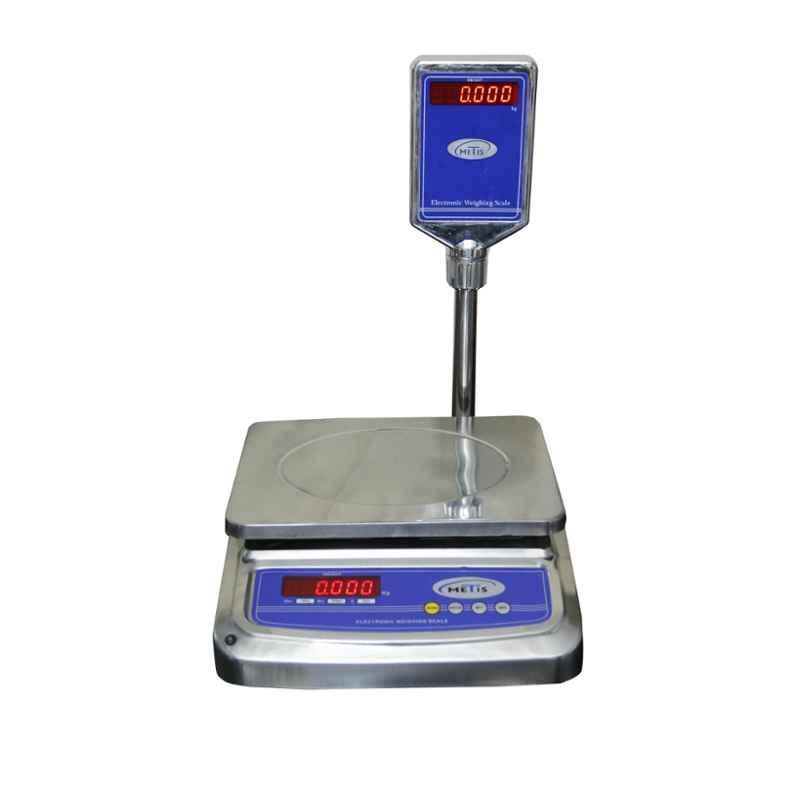 Metis 30kg and 2g Accuracy Stainless Steel Counter Weighing Machine with 1 Year Warranty