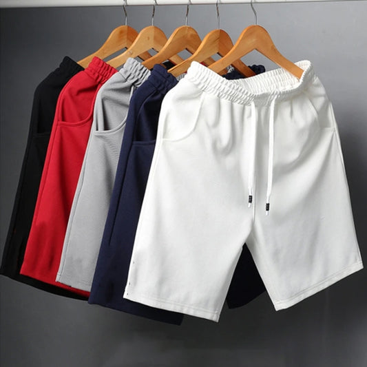 New Summer Men Short Mesh Gym Bodybuilding Casual Loose Shorts Outdoors Fitness Beach Short Pants Solid Color Male Pant