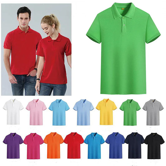 Wholesale Men's Women's Golf Team Polo Shirt Custom Printing Logo Soft Polyester Cotton Short Beads Embossed T-Shirts