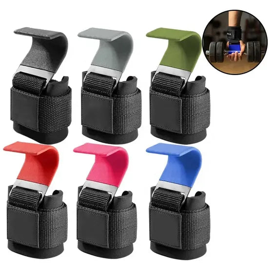 Hot Sale Gym Fitness Weight Lifting Straps Hooks Neoprene Weight Lifting Grips Gym Accessories for Powerlifting Rows Deadlift