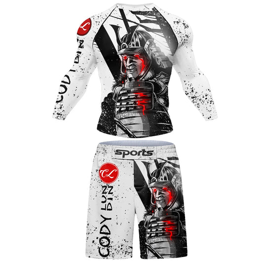 Boxing MMA T-shirt+Pant Sportsuit Men Rashguard Jiu Jitsu T-Shirt Muay Thai Shorts Bjj Kickboxing Compression Figtwear Set