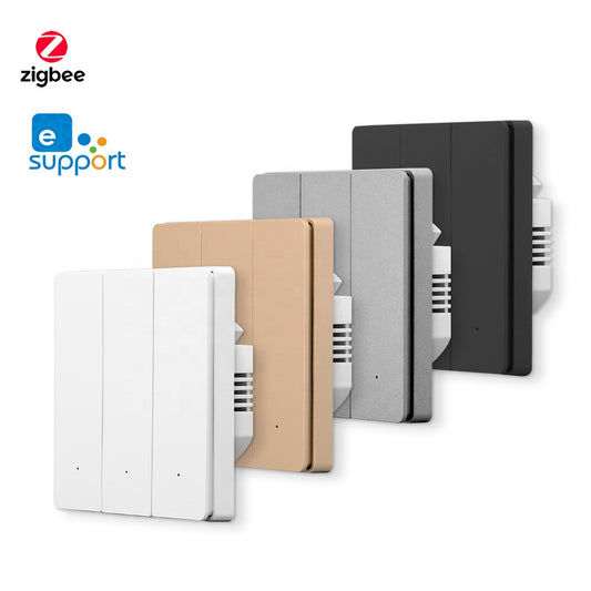 Hot Sale High Quality Standard ZigBee3.0 Neutral Wire Optional Light Switch Smart Home Products Device with Home Assistant