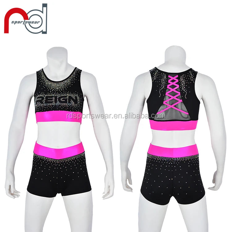 Professional Sublimation Custom Design Cheerleading Sportswear Cheer Practice Wear