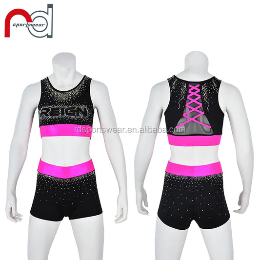 Professional Sublimation Custom Design Cheerleading Sportswear Cheer Practice Wear