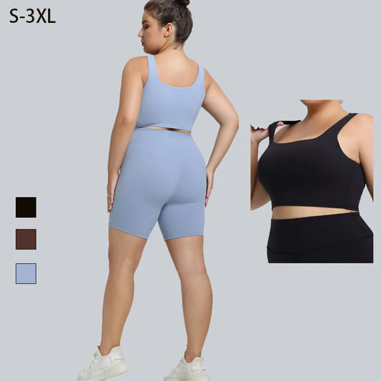 Plus Size High Waist Sporting Leggings Gym Clothing Women's Workout Tight Active Wear Yoga Sets Sportswear Supplier