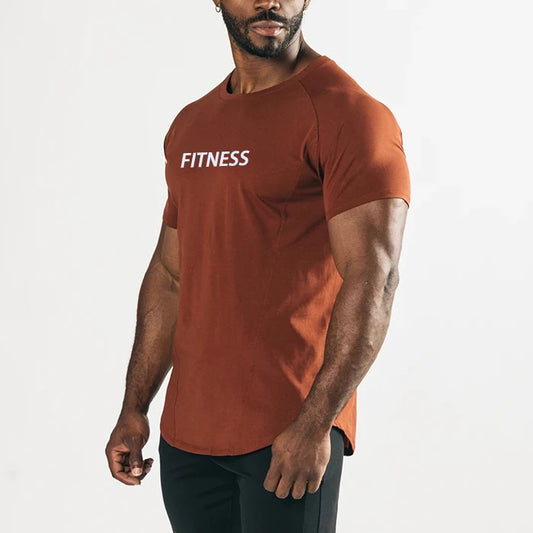 ZM-859 Men's High Performance Tee With Back Breathable Mesh Panel And Spoon Hem Gym T Shirts For Men