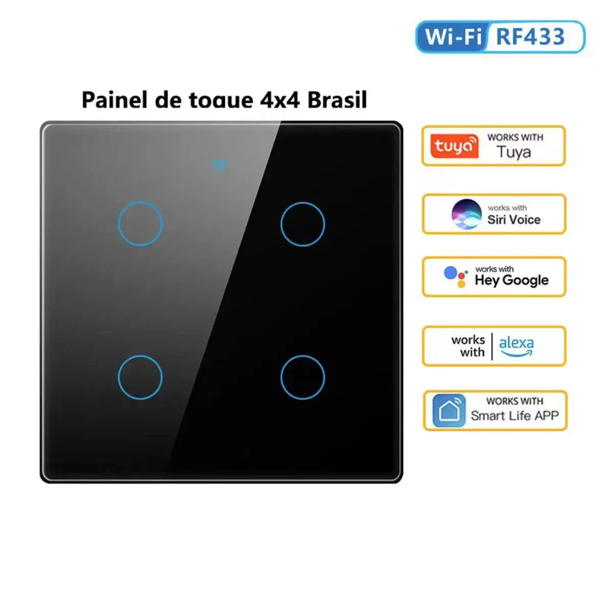 Smart Home Products & Devices Electrical Accessories Standard 4/6/8 Gang WIFI Smart Life Tuya Smart Wifi Touch Light Switch