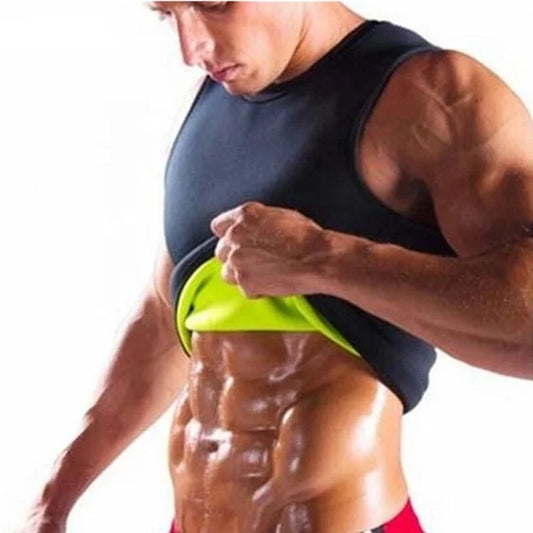 Quick Dry Running Sports Sweat Wicking Neoprene Corset U Neck Fitness Burst Sweat Shapewear Men Shapewear Tops Belly Vest Tights
