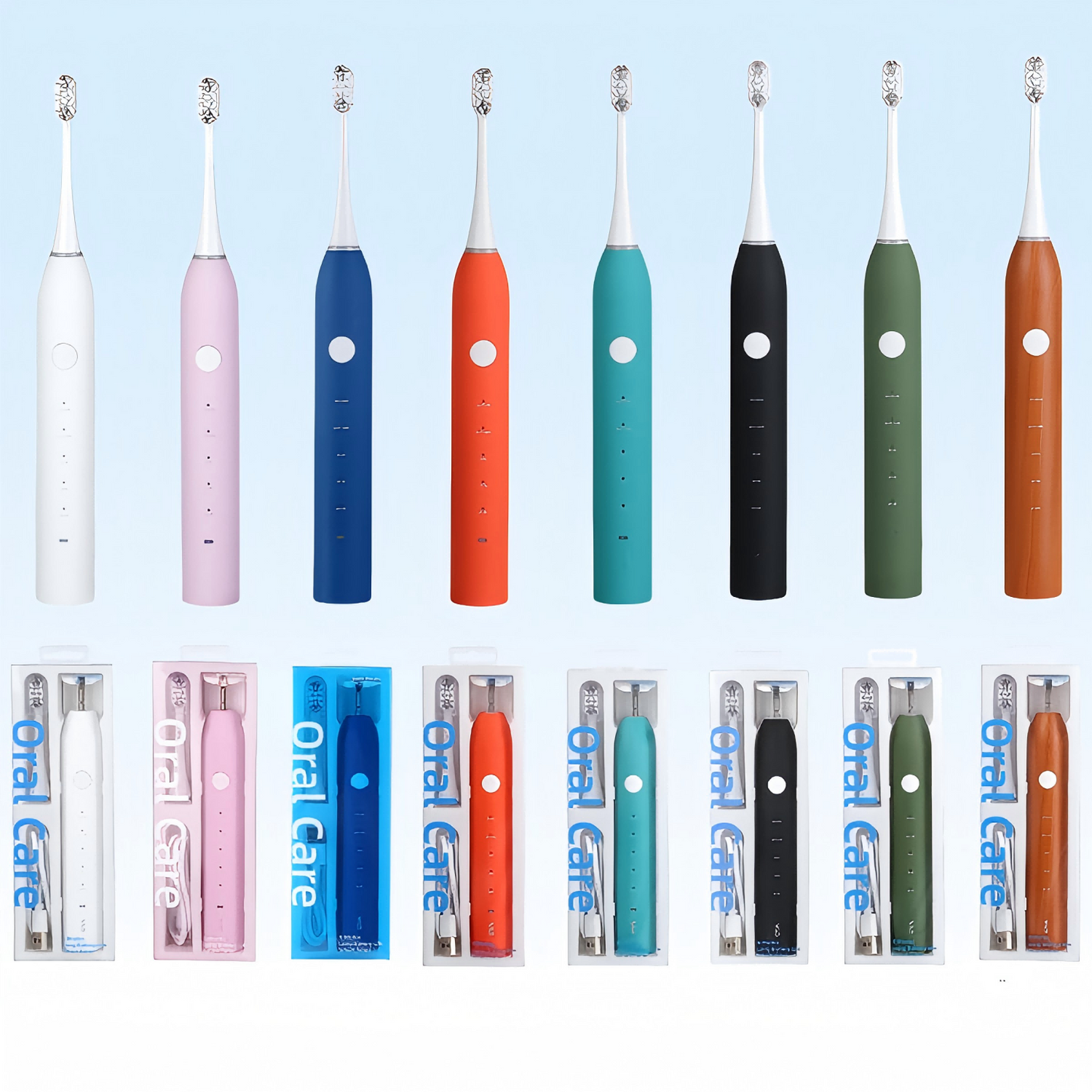 Smart Home Products 2000mah Long Lasting Battery Smart Toothbrush Colorful Electric Toothbrush for Couple Travel