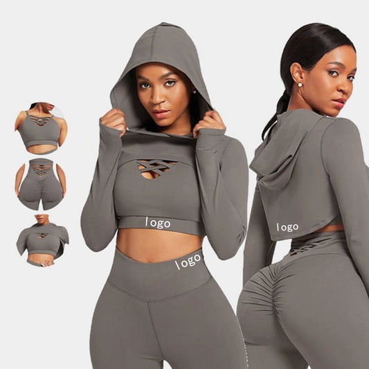 Custom Yoga Suit Plus Size Womens Clothing Sportswear Push Up Sports Bra High Waist Leggings For Women Fitness Sets Gym Wear