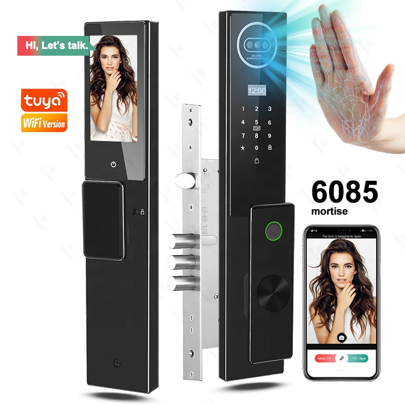Metallic Security Electric Key Smartlock Wifi Digital Boshi Smart Products Intelligent Look Door With Camera Tuya Oklok Locks
