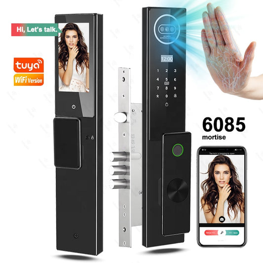Metallic Security Electric Key Smartlock Wifi Digital Boshi Smart Products Intelligent Look Door With Camera Tuya Oklok Locks