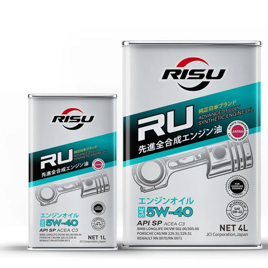 High Quality 4L Automotive Lubricants Advanced Full Synthetic RISU Brand Fully Synthetic Gasoline Engine Oil 5w40 for Cars