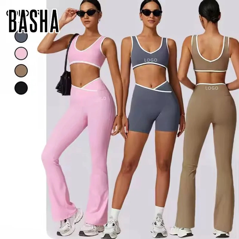 Women's Sports Wear Gym Fitness Yoga Sets Fitness Clothing Activewear Sets Women Sportswear V Waist Workout Clothes for Women