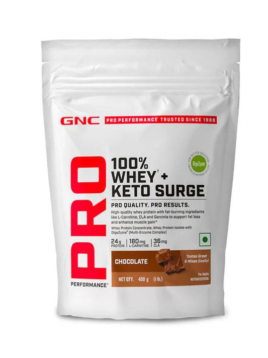 GNC PP 100% WHEY KETO SURGE CHOCOLATE 450gm