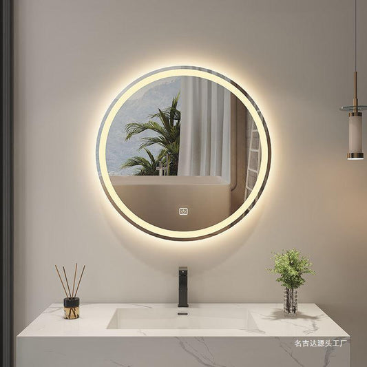 Smart mirror with Bluetooth speaker, fog free and color change features with LED lights