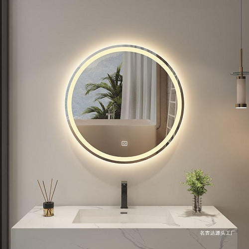 Smart mirror with Bluetooth speaker, fog free and color change features with LED lights