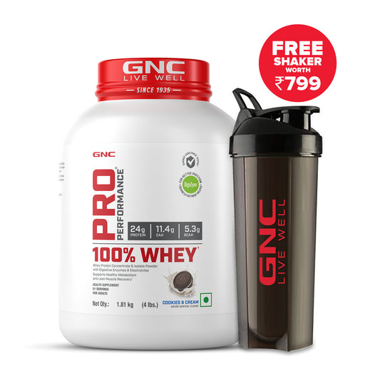 GNC PP 100% Whey Protein Powder Cookies & Cream 2 LBS