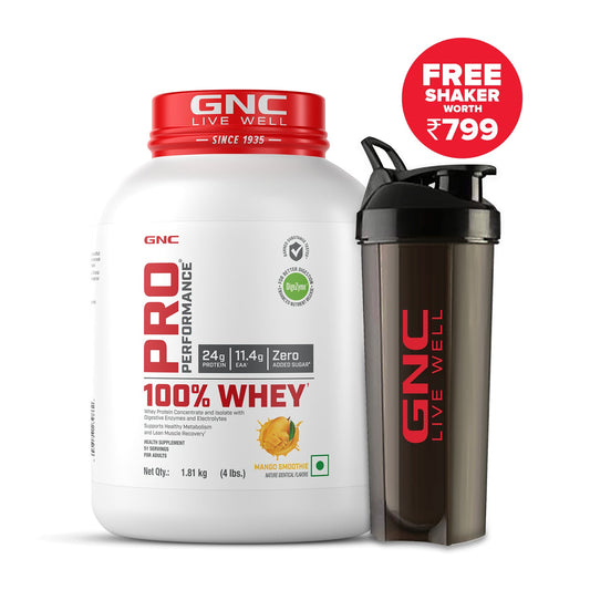 GNC PP 100% Whey Protein Powder Mango 4 lbs