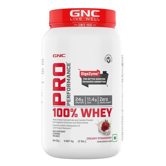 GNC PP 100% Whey Protein Powder Strawberry 2 lbs