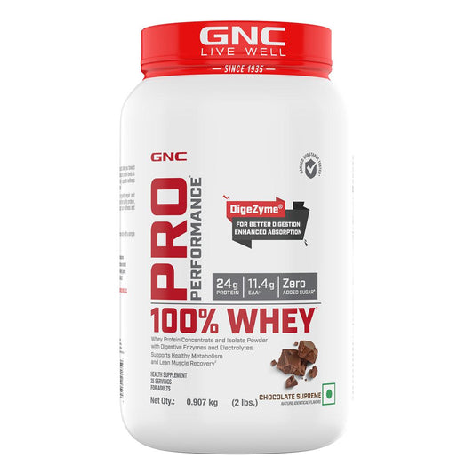GNC PP 100% Whey Protein Powder Chocolate Supreme 907gm