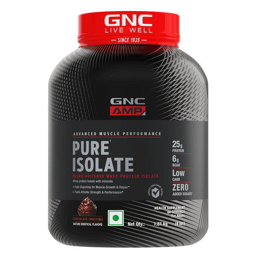 GNC AMP Pure Isolate Low Carb Chocolate 4 Lbs