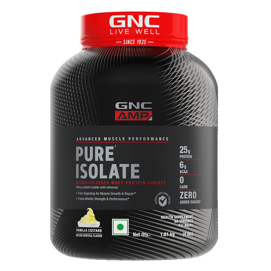 GNC AMP Pure Isolate Zero Carb Vanilla 4 Lbs