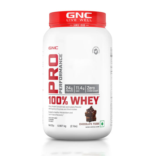 GNC PP 100% Whey Protein Powder Chocolate Fudge 4 lbs