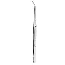 Import Locking Serrated Dental Tweezer - 6 Inch Stainless Steel Instrument