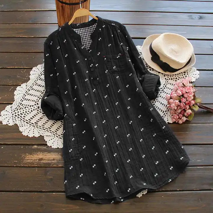 Plus Size Women's Tops and Blouses Vintage Long Sleeve Long Shirt 2019 Women's Clothing Ladies Tops Fashion Clothes